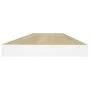 Floating wall shelf 2 pcs MDF oak and white 60x23.5x3.8 cm by vidaXL, Shelves and shelves - Ref: Foro24-326577, Price: 28,18 ...