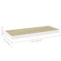 Floating wall shelf 2 pcs MDF oak and white 60x23.5x3.8 cm by vidaXL, Shelves and shelves - Ref: Foro24-326577, Price: 28,18 ...