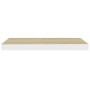 Schwebendes Wandregal 2 Stück MDF Eiche und Weiß 60x23,5x3,8 cm von vidaXL, Regale und Regale - Ref: Foro24-326578, Preis: 57...