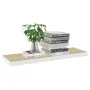 MDF oak and white floating wall shelf 80x23.5x3.8 cm by vidaXL, Shelves and shelves - Ref: Foro24-326579, Price: 21,96 €, Dis...