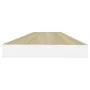 MDF oak and white floating wall shelf 80x23.5x3.8 cm by vidaXL, Shelves and shelves - Ref: Foro24-326579, Price: 21,96 €, Dis...