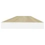 MDF oak and white floating wall shelf 80x23.5x3.8 cm by vidaXL, Shelves and shelves - Ref: Foro24-326580, Price: 38,08 €, Dis...