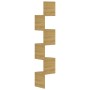 Estante de esquina de pared madera ingeniería roble 19x19x123cm