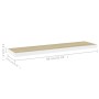 White and oak MDF floating wall shelf 90x23.5x3.8 cm by vidaXL, Shelves and shelves - Ref: Foro24-326582, Price: 23,24 €, Dis...
