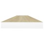 Floating wall shelf 4 pcs white and oak MDF 90x23.5x3.8 cm by vidaXL, Shelves and shelves - Ref: Foro24-326584, Price: 72,76 ...