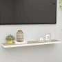 MDF oak and white floating wall shelf 120x23.5x3.8 cm by vidaXL, Shelves and shelves - Ref: Foro24-326585, Price: 31,41 €, Di...
