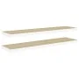 Schwebendes Wandregal 2 Stück MDF Eiche und Weiß 120x23,5x3,8 cm von vidaXL, Regale und Regale - Ref: Foro24-326586, Preis: 4...