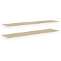 Schwebendes Wandregal 2 Stück MDF Eiche und Weiß 120x23,5x3,8 cm von vidaXL, Regale und Regale - Ref: Foro24-326586, Preis: 4...