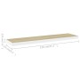 Schwebendes Wandregal 2 Stück MDF Eiche und Weiß 120x23,5x3,8 cm von vidaXL, Regale und Regale - Ref: Foro24-326586, Preis: 4...