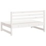 Sofás centrales de jardín 2 uds madera de pino blanco 120x80 cm