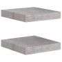 Schwebendes Wandregal 2 Stück betongraues MDF 23x23,5x3,8 cm von vidaXL, Regale und Regale - Ref: Foro24-326589, Preis: 24,94...