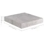 Floating wall shelf 2 pcs concrete gray MDF 23x23.5x3.8 cm by vidaXL, Shelves and shelves - Ref: Foro24-326589, Price: 24,48 ...