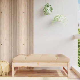 Taburete de jardín madera maciza de pino 120x80 cm Taburete de jardín madera maciza de pino 120x80 cm