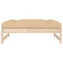 Taburete de jardín madera maciza de pino 120x80 cm