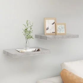 Floating wall shelves 2 pcs MDF concrete gray 40x23x3.8cm by vidaXL, Shelves and shelves - Ref: Foro24-326592, Price: 25,45 €...