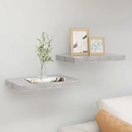 Floating wall shelves 2 pcs MDF concrete gray 40x23x3.8cm by vidaXL, Shelves and shelves - Ref: Foro24-326592, Price: 25,45 €...
