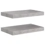 Floating wall shelves 2 pcs MDF concrete gray 40x23x3.8cm by vidaXL, Shelves and shelves - Ref: Foro24-326592, Price: 25,45 €...