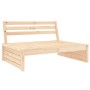 Sofá central madera maciza de pino 120x80 cm