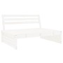 Sofá central madera maciza de pino blanco 120x80 cm