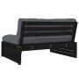 Sofá central madera maciza de pino negro 120x80 cm