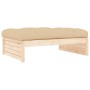 Taburete de jardín madera maciza de pino 120x80 cm