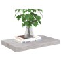 Floating wall shelves 2 units MDF gray concrete 50x23x3.8 cm by vidaXL, Shelves and shelves - Ref: Foro24-326595, Price: 25,8...