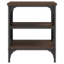 Mesa auxiliar madera contrachapada marrón roble 40x42x50 cm
