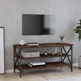 Mueble para TV madera contrachapada roble ahumado 100x40x50 cm Mueble para TV madera contrachapada roble ahumado 100x40x50 cm