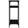 Mesa auxiliar de madera contrachapada negra 40x30x75 cm