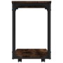 Mesa auxiliar con ruedas madera roble ahumado 50x35x55,5 cm