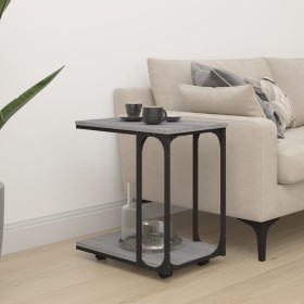 Mesa auxiliar con ruedas madera gris Sonoma 50x35x55,5 cm Mesa auxiliar con ruedas madera gris Sonoma 50x35x55,5 cm