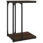 Mesa auxiliar madera contrachapada marrón roble 40x30x60 cm