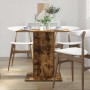 Mesa de comedor madera contrachapada roble ahumado 80x80x75 cm