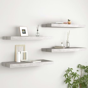 Schwebende Wandregale 4 Stück MDF betongrau 60x23,5x3,8 cm von vidaXL, Regale und Regale - Ref: Foro24-326599, Preis: 61,30 €...