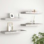 Floating wall shelves 4 pcs MDF concrete gray 60x23.5x3.8 cm by vidaXL, Shelves and shelves - Ref: Foro24-326599, Price: 61,3...