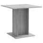 Mesa de comedor madera contrachapada gris Sonoma 80x80x75 cm