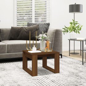 Mesa auxiliar madera contrachapada marrón roble 50x50x35 cm Mesa auxiliar madera contrachapada marrón roble 50x50x35 cm