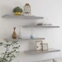 Floating wall shelves 4 pcs MDF concrete gray 80x23.5x3.8 cm by vidaXL, Shelves and shelves - Ref: Foro24-326602, Price: 59,8...