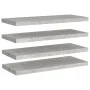Floating wall shelves 4 pcs MDF concrete gray 80x23.5x3.8 cm by vidaXL, Shelves and shelves - Ref: Foro24-326602, Price: 59,8...