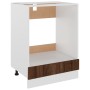 Mueble para horno "Riga" roble marrón 60x46x81,5 cm madera de