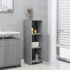 Armario de baño madera contrachapada gris Sonoma 30x30x95 cm Armario de baño madera contrachapada gris Sonoma 30x30x95 cm