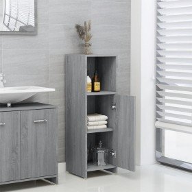 Armario de baño madera contrachapada gris Sonoma 30x30x95 cm en Muebles de baño | Comprar online en Foro24