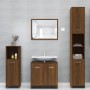 Armario de baño madera contrachapada roble marrón 30x30x95 cm