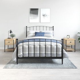 Mesita noche 2 uds madera ingeniería roble Sonoma 34x35,5x45 cm Mesita noche 2 uds madera ingeniería roble Sonoma 34x35,5x45 cm