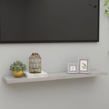 Betongraues schwebendes Wandregal aus MDF, 120 x 23,5 x 3,8 cm von vidaXL, Regale und Regale - Ref: Foro24-326606, Preis: 30,...