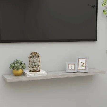 Concrete gray MDF floating wall shelf 120x23.5x3.8 cm by vidaXL, Shelves and shelves - Ref: Foro24-326606, Price: 31,11 €, Di...