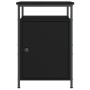 Mesitas de noche 2 uds madera contrachapada negro 40x42x60 cm