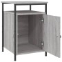 Mesitas de noche 2 uds madera contrachapada gris 40x42x60 cm