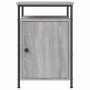 Mesitas de noche 2 uds madera contrachapada gris 40x42x60 cm