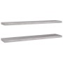 Schwebendes Wandregal 2 Stück MDF grauer Beton 120x23,5x3,8 cm von vidaXL, Regale und Regale - Ref: Foro24-326607, Preis: 52,...